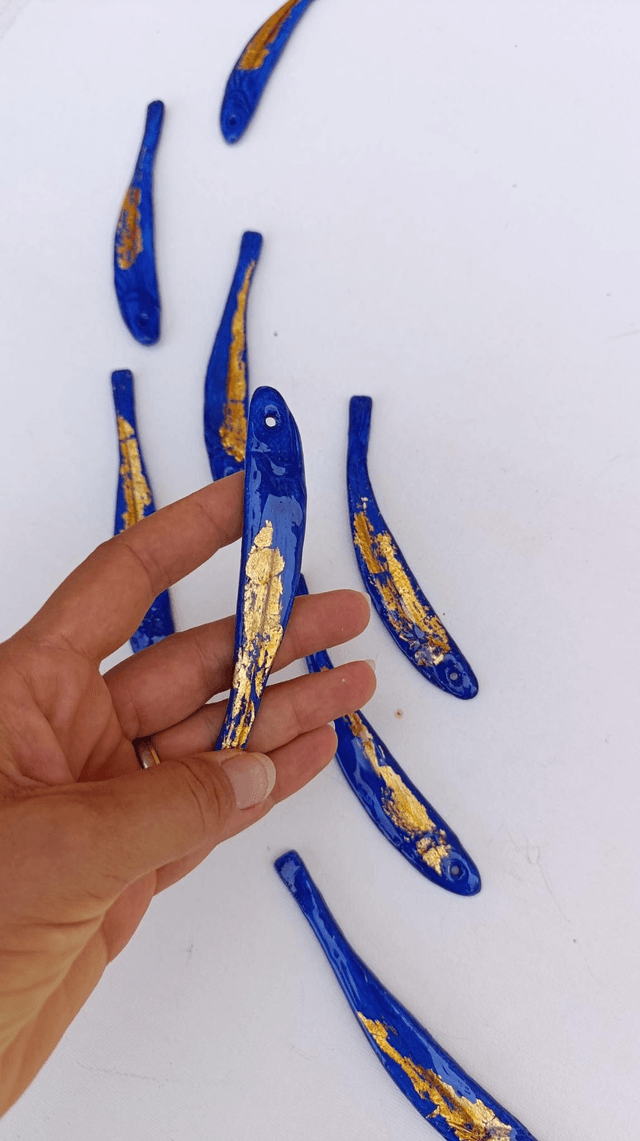 Ready to ship : 20 Maxi Blue & Gold 