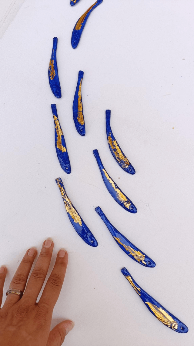 Ready to ship : 20 Maxi Blue & Gold 