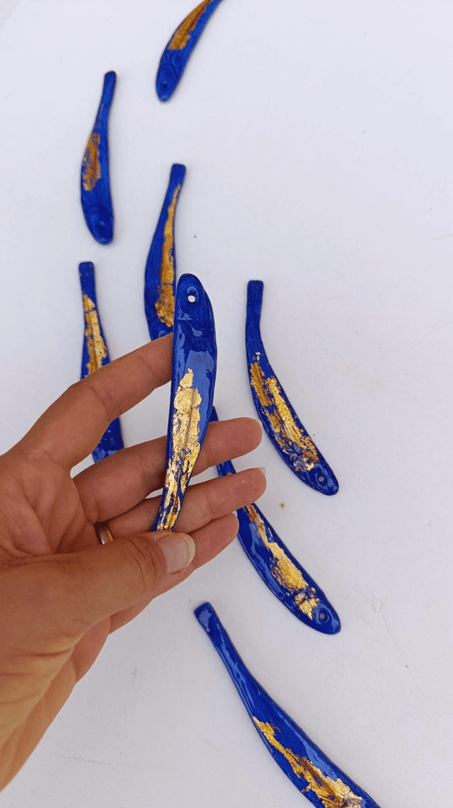 Ready to ship : 20 Maxi Blue &amp; Gold 